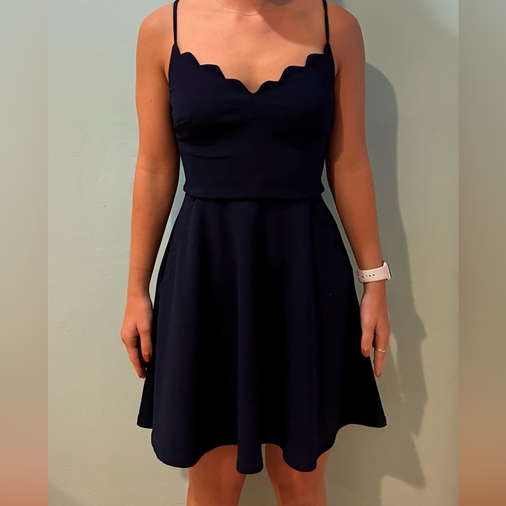 Navy B. Darlin party dress